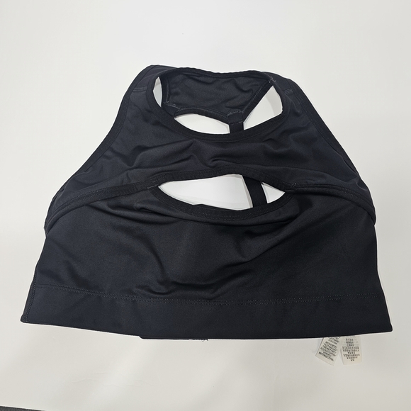 Savage X Fenty Athletic Sports Bra 1X Black Cut-Out Racerback Training Gym Top - Picture 2 of 4